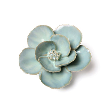English Garden Teal Lotus Flower