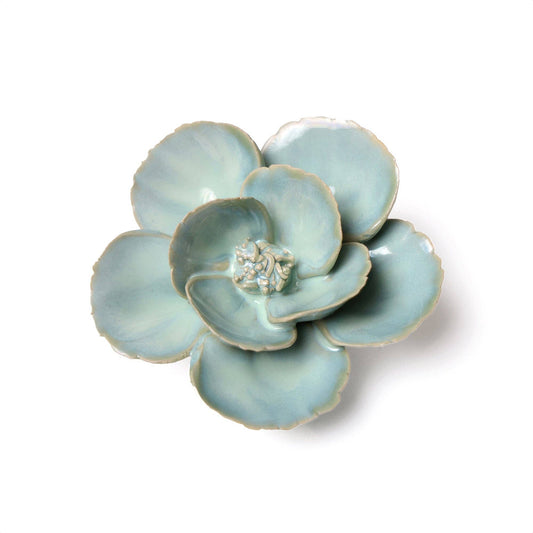 English Garden Teal Lotus Flower