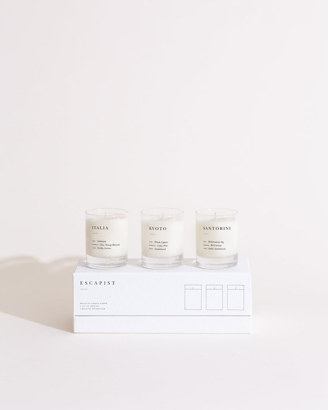 Escapist Mini Candle Set | Italia + Kyoto + Santorini