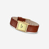 Virgil | Lizard Embossed | Gold, Brown and Cream