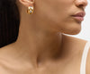 Huggie Hoop Gemstone Earrings MOP