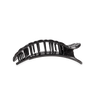 Quilted Flat Round Hair Clip | Jet Black