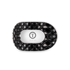 Quilted Flat Round Hair Clip | Jet Black