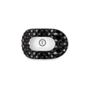 Quilted Flat Round Hair Clip | Jet Black
