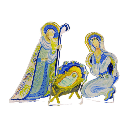 3 Piece Nativity Mini - 3 mini shelf-sitters - Mary, Joseph and Jesus