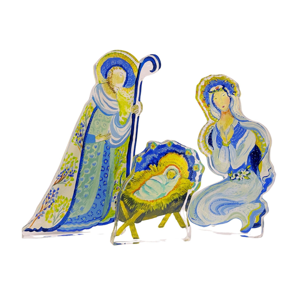 3 Piece Nativity Mini - 3 mini shelf-sitters - Mary, Joseph and Jesus