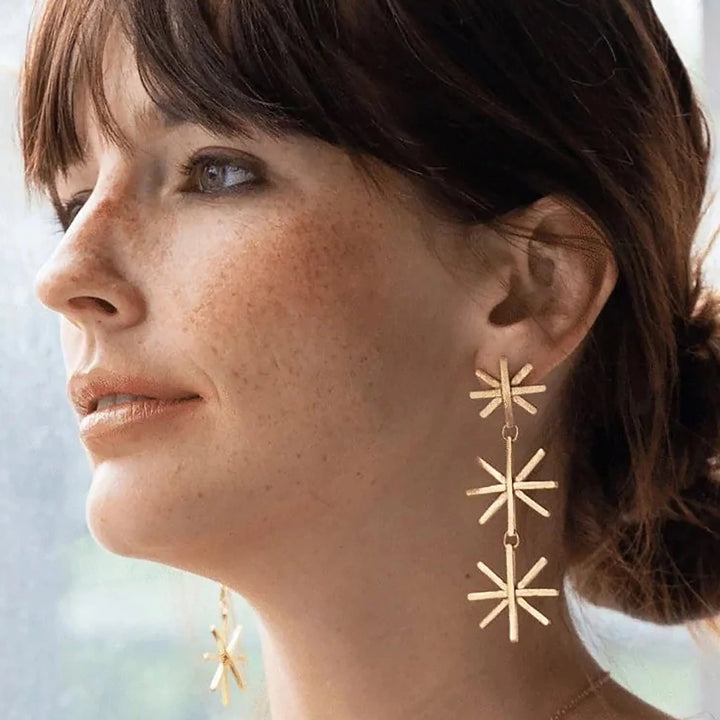 Mya Triple Stick Burst Earrings