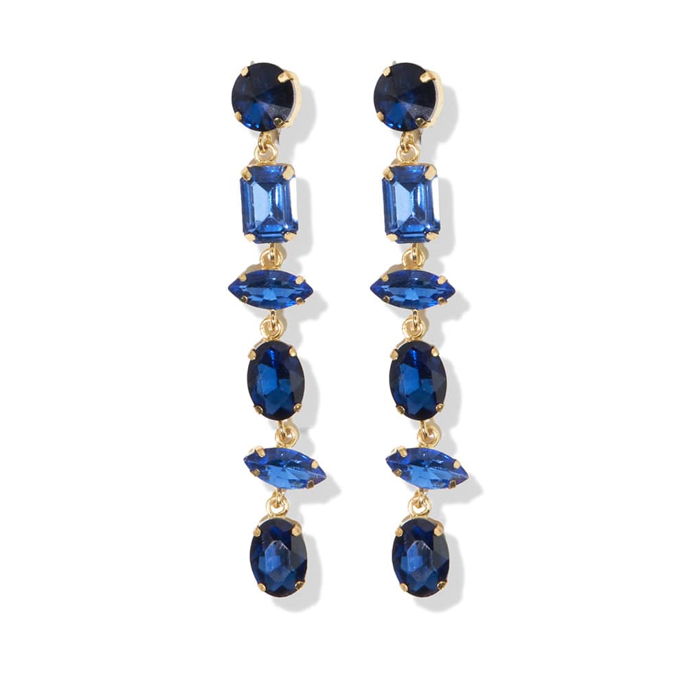 Portia Ombre Dangle Earrings | Blue