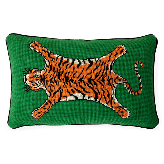 US Tiger Needlepoint Pillow
