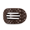 Quilted Flat Round Hair Clip | Truly Taupe