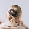 Quilted Flat Round Hair Clip | Truly Taupe