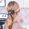Quilted Flat Round Hair Clip | Truly Taupe