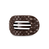 Quilted Flat Round Hair Clip | Truly Taupe