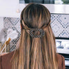 Quilted Flat Round Hair Clip | Truly Taupe