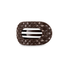 Quilted Flat Round Hair Clip | Truly Taupe