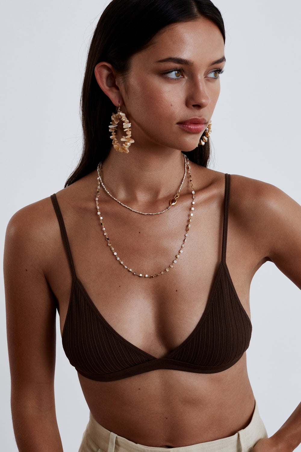 Chan Luu | Drift Necklace Black Mother of Pearl