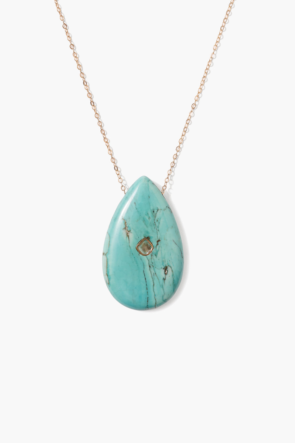 Chan Luu | 14k Gold Temple Necklace | Turquoise