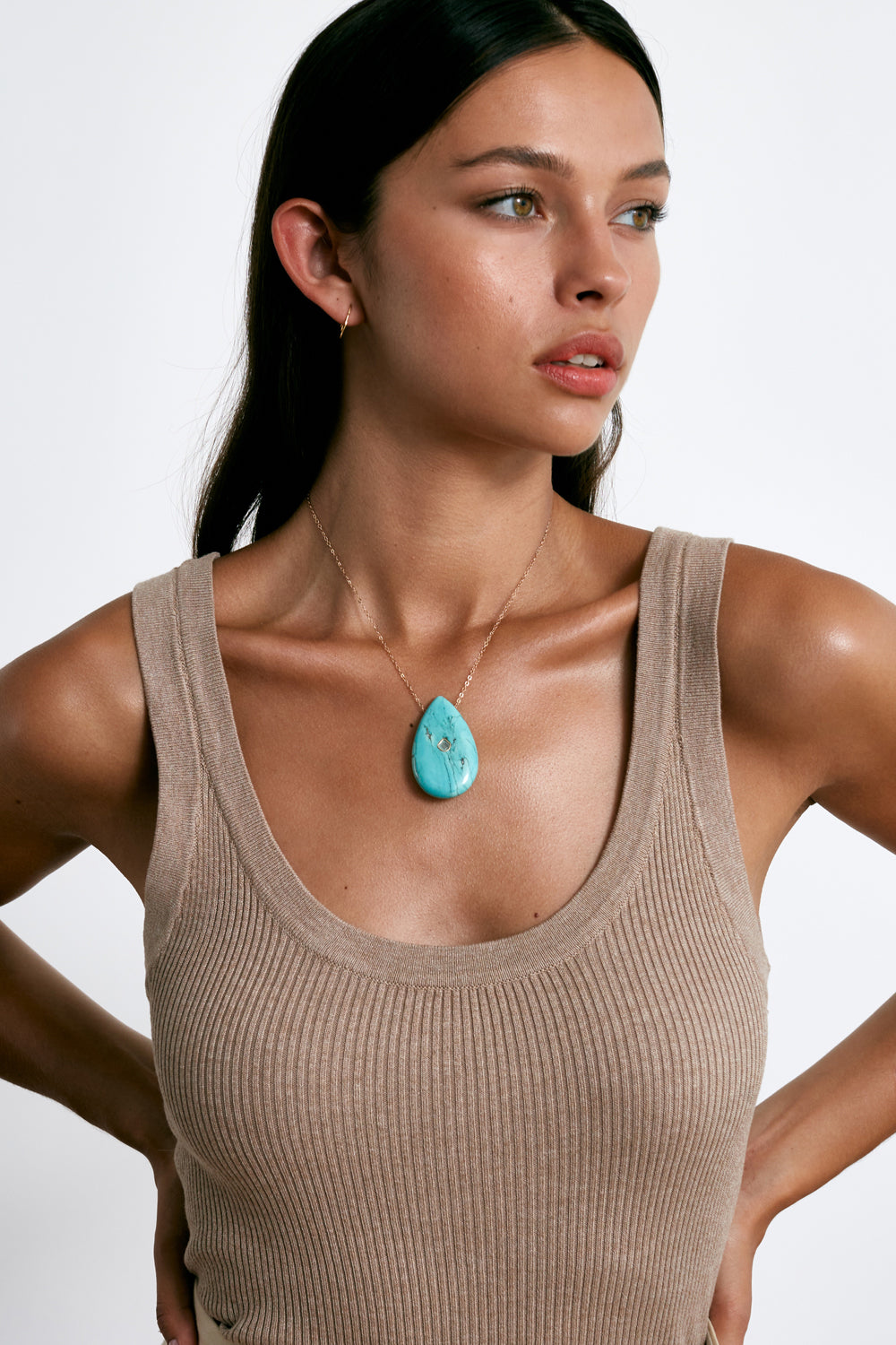 Chan Luu | 14k Gold Temple Necklace | Turquoise