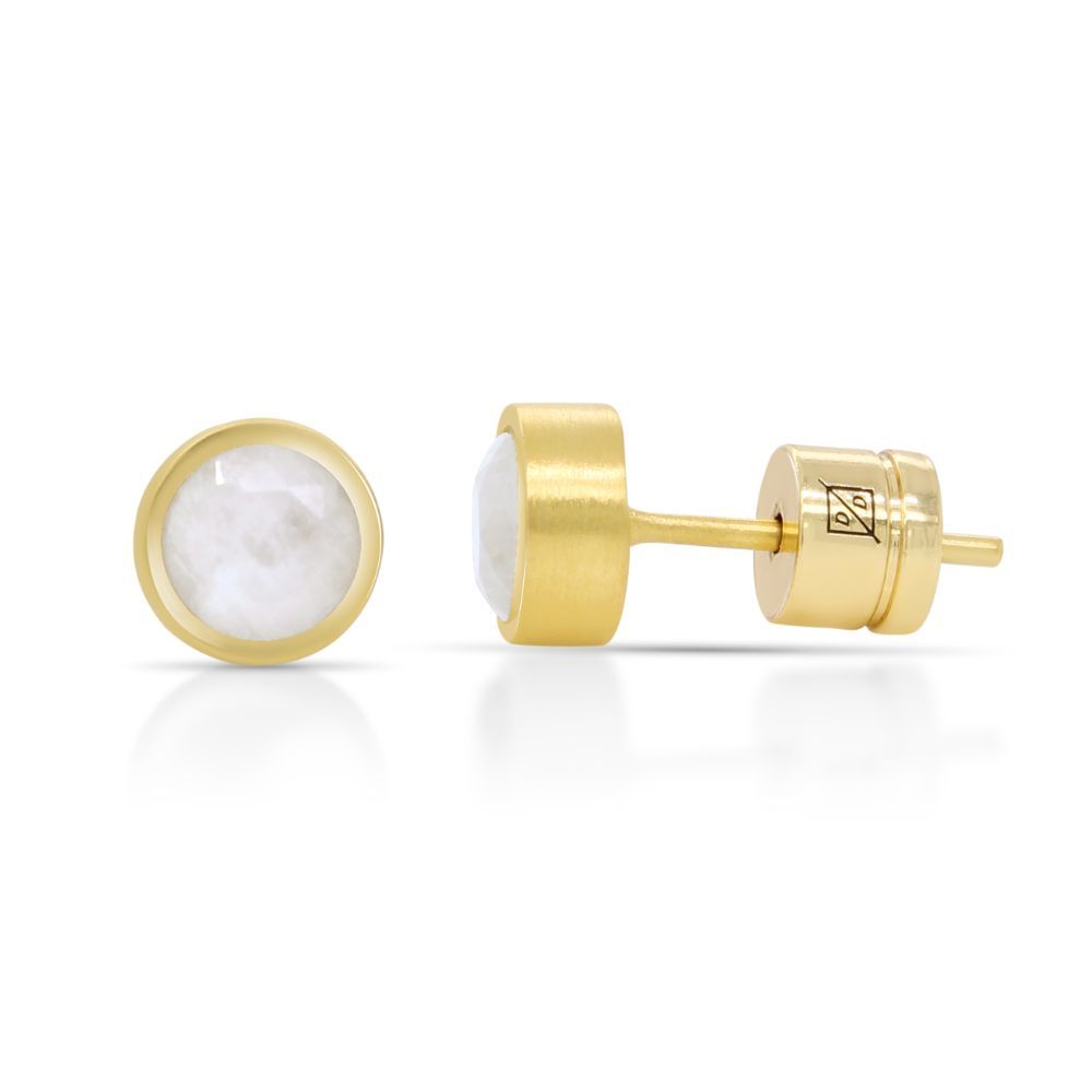 Signature Small Knockout Studs | Moonstone