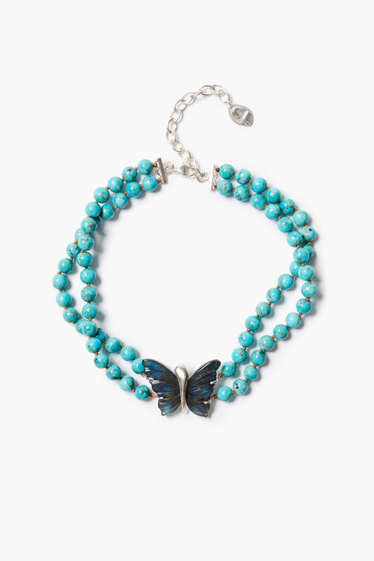 Butterfly Collar Necklace Turquoise