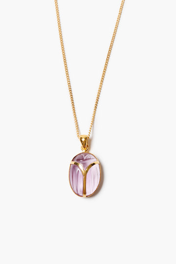 Scarab Necklace Amethyst
