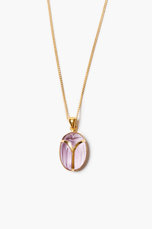 Scarab Necklace Amethyst
