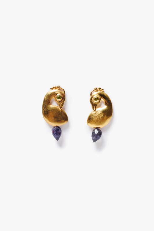 Peacock Earrings Iolite