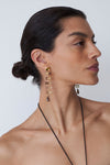 Fishbone Tiered Earrings Quartz