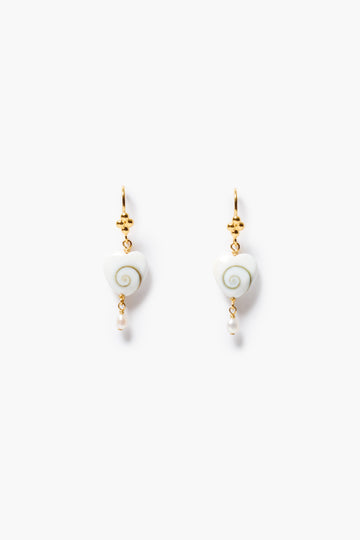 EG-5975 White Pearl Drop Earrings