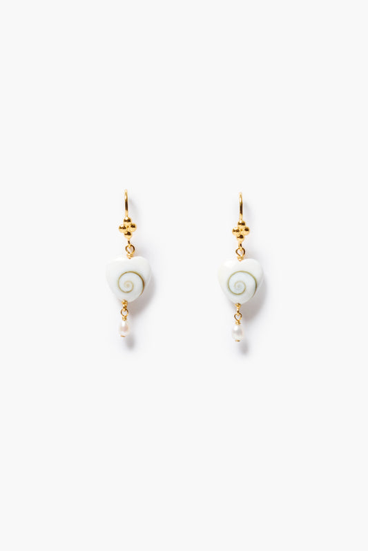 EG-5975 White Pearl Drop Earrings