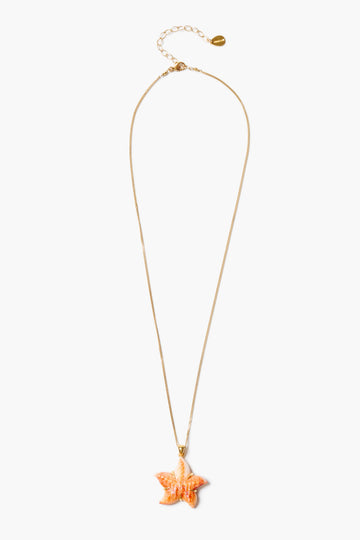 NG-15584 Spiny Oyster Starfish Necklace