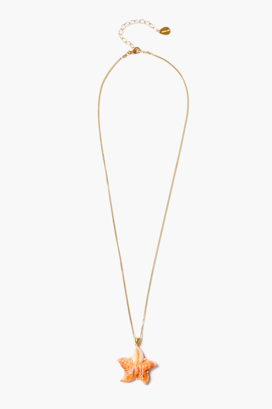 NG-15584 Spiny Oyster Starfish Necklace