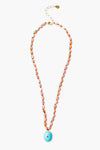 NG-15643LQ Turquoise and Saphire Necklace