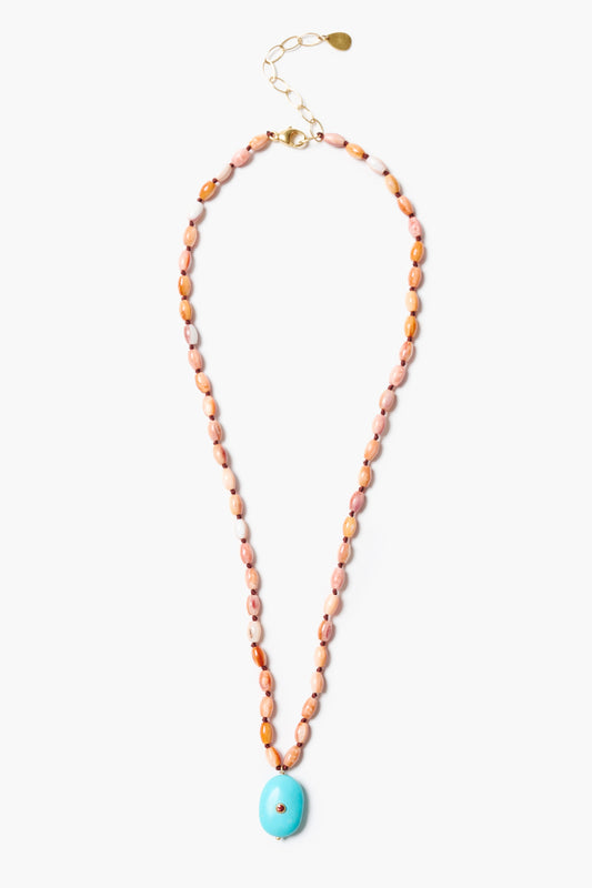 NG-15643LQ Turquoise and Saphire Necklace