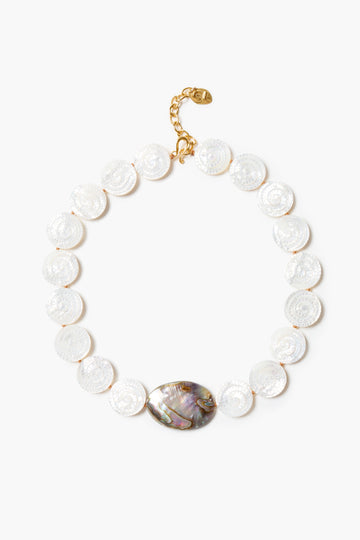 NG-15645 Mother of Pearl and Abalone Necklace