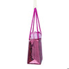 Ornament glass orange pink shopping bag H3.25"