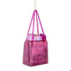Ornament glass orange pink shopping bag H3.25"