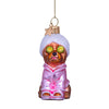 Ornament glass selfcare dog H3.5"