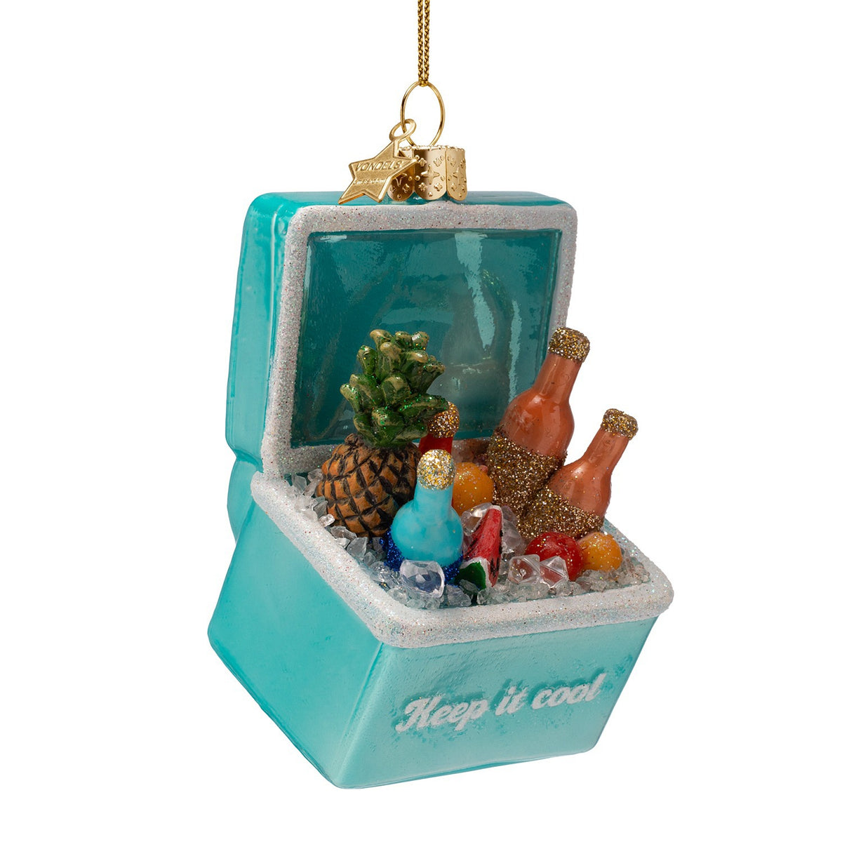 Ornament glass cool box H3.5"