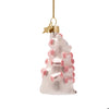 Ornament glass beauty cat with curlers H3.25"