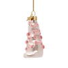 Ornament glass beauty cat with curlers H3.25"