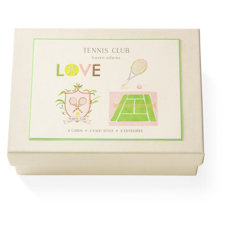 tennis club, notecards, stationary