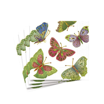 Jeweled Butterflies Cocktail Napkin