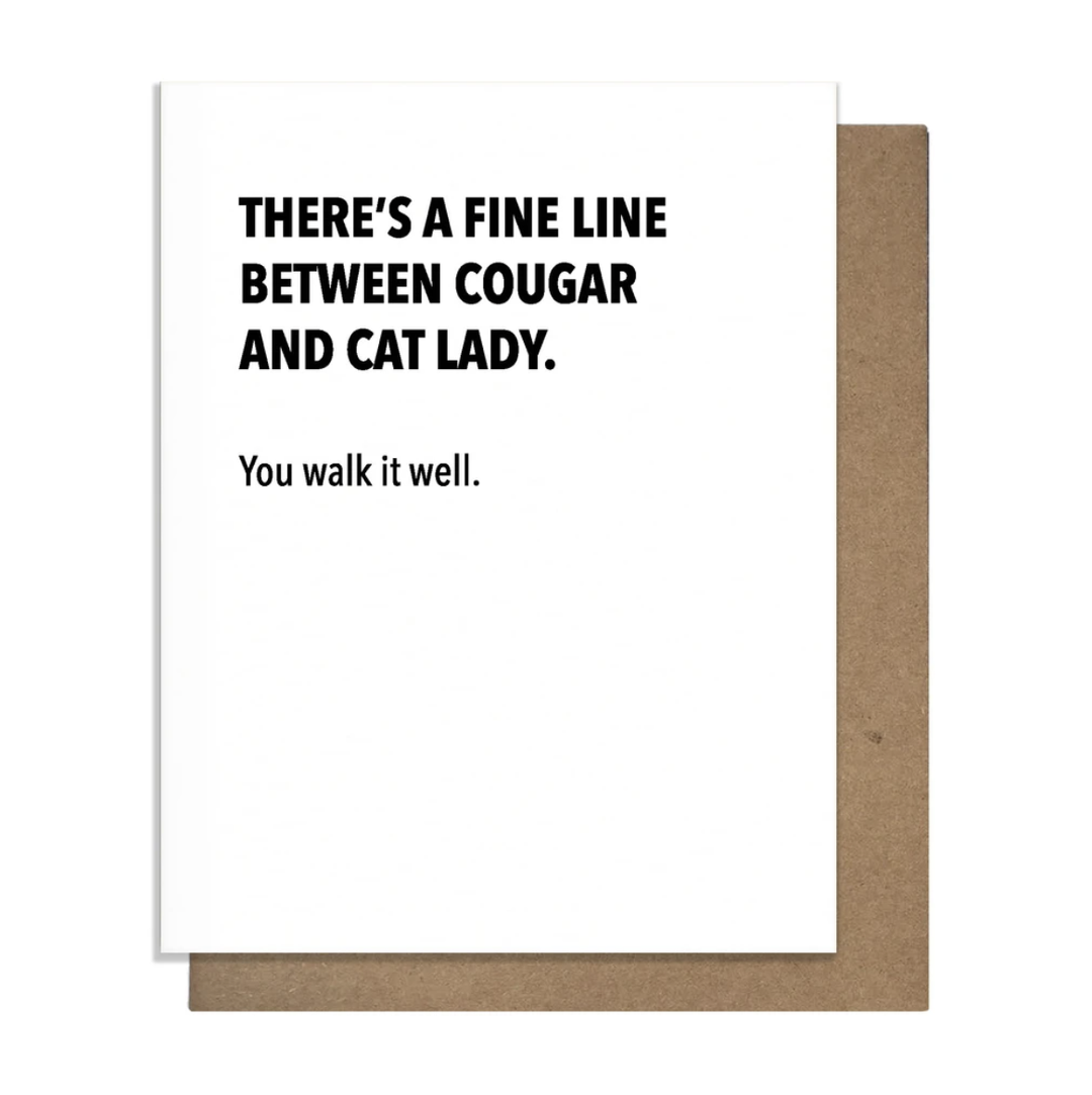 Cougar Cat Lady Card
