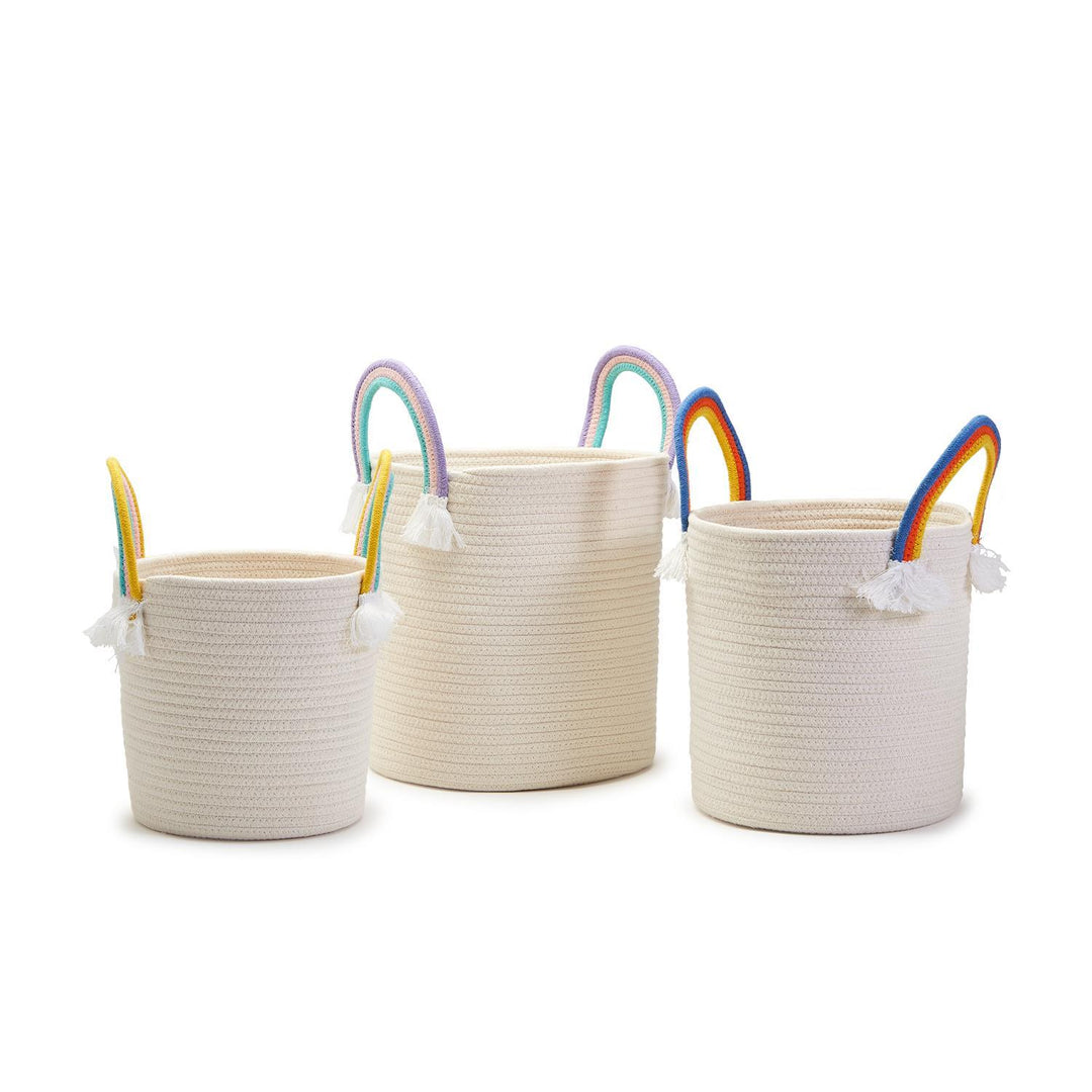Rainbow Handle Rope Basket