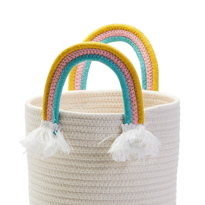 Rainbow Handle Rope Basket