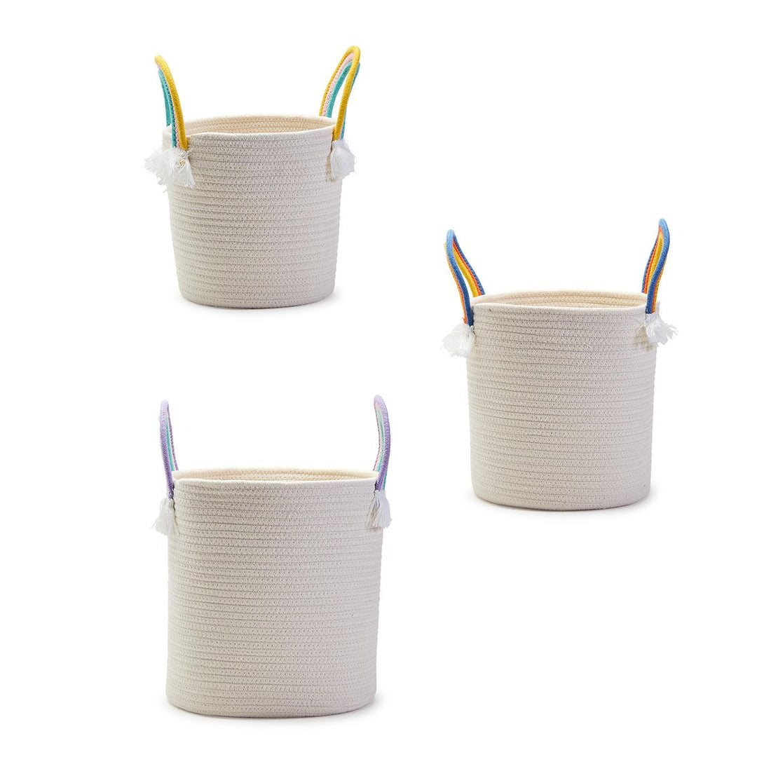 Rainbow Handle Rope Basket