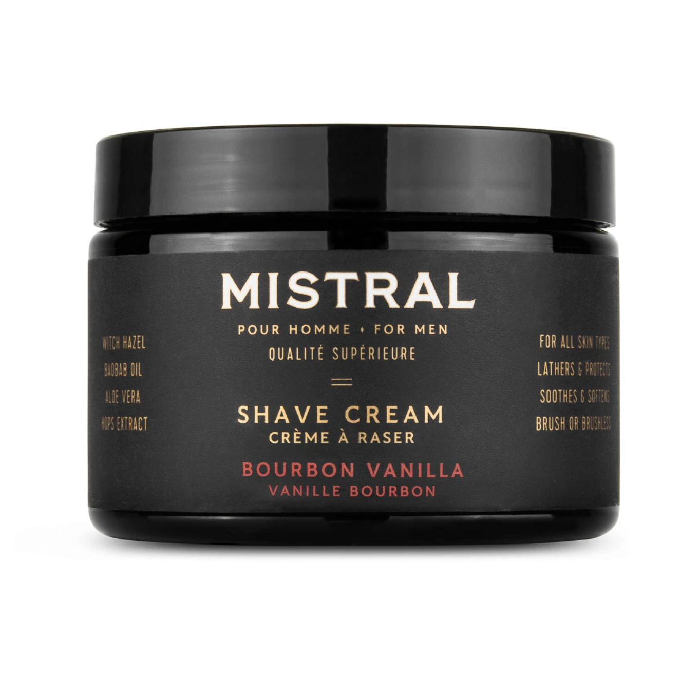 mistral, men's collection, shave cream, shaving cream, bourbon vanilla, for men