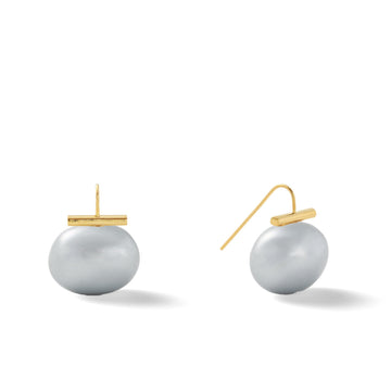 pebble pearl earrings, pearl bar earrings, earrings, catherine canino, jewelry