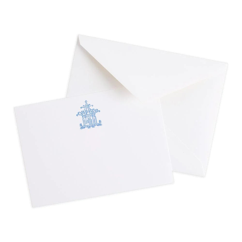 Pagoda Toile Blank Correspondence Cards